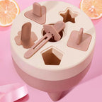 Popsicles Mold 6 Cavities Detachable Design Safe Healthy Material Durable PP Mini Popsicle Mold Pink