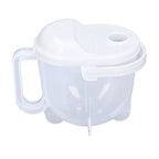 Rice Washing Bowl Water Flush Type ABS Clear Scale Fine Strainer Auxiliary Handle Rice Cleaning Basket for Kitchen
