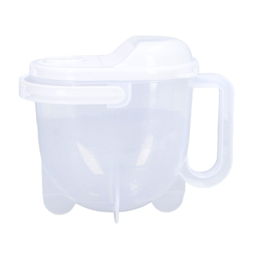 Rice Washing Bowl Water Flush Type ABS Clear Scale Fine Strainer Auxiliary Handle Rice Cleaning Basket for Kitchen