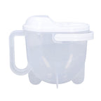 Rice Washing Bowl Water Flush Type ABS Clear Scale Fine Strainer Auxiliary Handle Rice Cleaning Basket for Kitchen