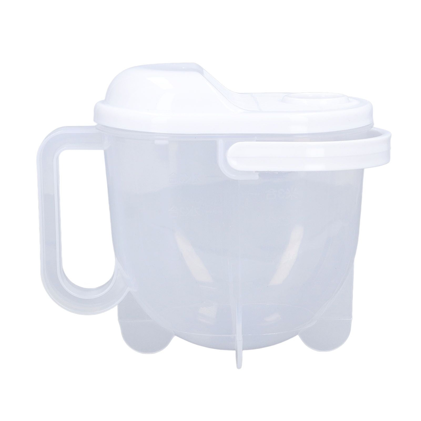 Rice Washing Bowl Water Flush Type ABS Clear Scale Fine Strainer Auxiliary Handle Rice Cleaning Basket for Kitchen