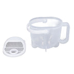 Rice Washing Bowl Water Flush Type ABS Clear Scale Fine Strainer Auxiliary Handle Rice Cleaning Basket for Kitchen