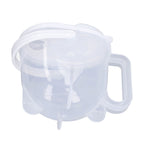 Rice Washing Bowl Water Flush Type ABS Clear Scale Fine Strainer Auxiliary Handle Rice Cleaning Basket for Kitchen