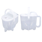 Rice Washing Bowl Water Flush Type ABS Clear Scale Fine Strainer Auxiliary Handle Rice Cleaning Basket for Kitchen