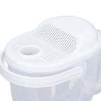 Rice Washing Bowl Water Flush Type ABS Clear Scale Fine Strainer Auxiliary Handle Rice Cleaning Basket for Kitchen