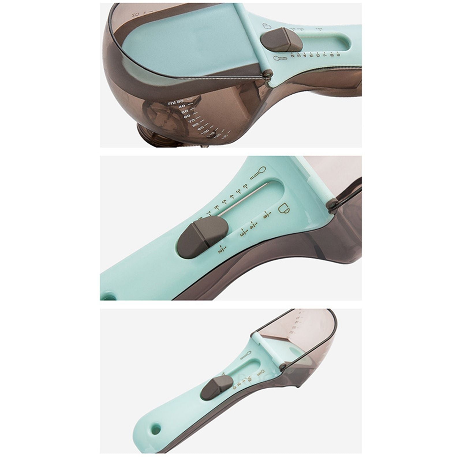 Measuring Spoon Heat Resistance Multi Level Adjustment Scale Plastic Measuring Spoon Set Kitchen Tools Boxed Set