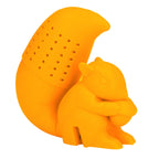 Food Grade Silicone Squirrel Shape Tea Strainer Cute Squirrel Shaped Tea Infuser Filter Orange