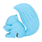 Food Grade Silicone Squirrel Shape Tea Strainer Cute Squirrel Shaped Tea Infuser Filter Blue