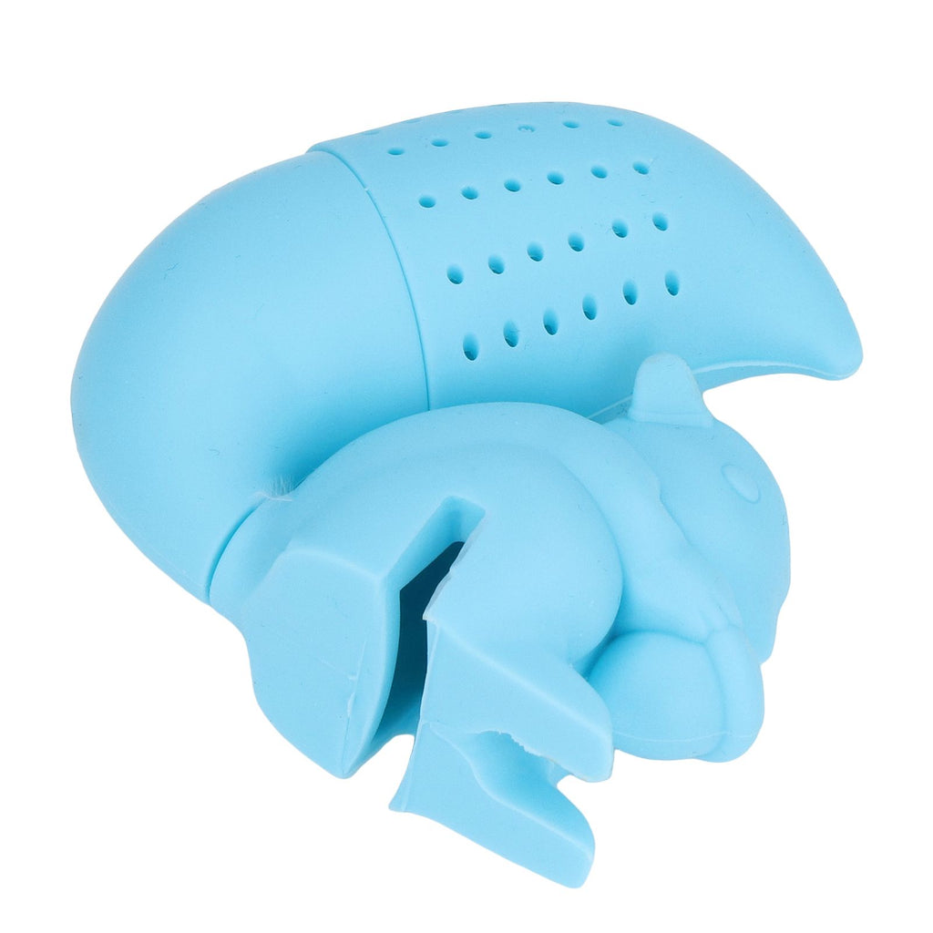 Food Grade Silicone Squirrel Shape Tea Strainer Cute Squirrel Shaped Tea Infuser Filter Blue