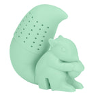 Food Grade Silicone Squirrel Shape Tea Strainer Cute Squirrel Shaped Tea Infuser Filter Green