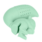 Food Grade Silicone Squirrel Shape Tea Strainer Cute Squirrel Shaped Tea Infuser Filter Green
