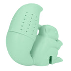 Food Grade Silicone Squirrel Shape Tea Strainer Cute Squirrel Shaped Tea Infuser Filter Green