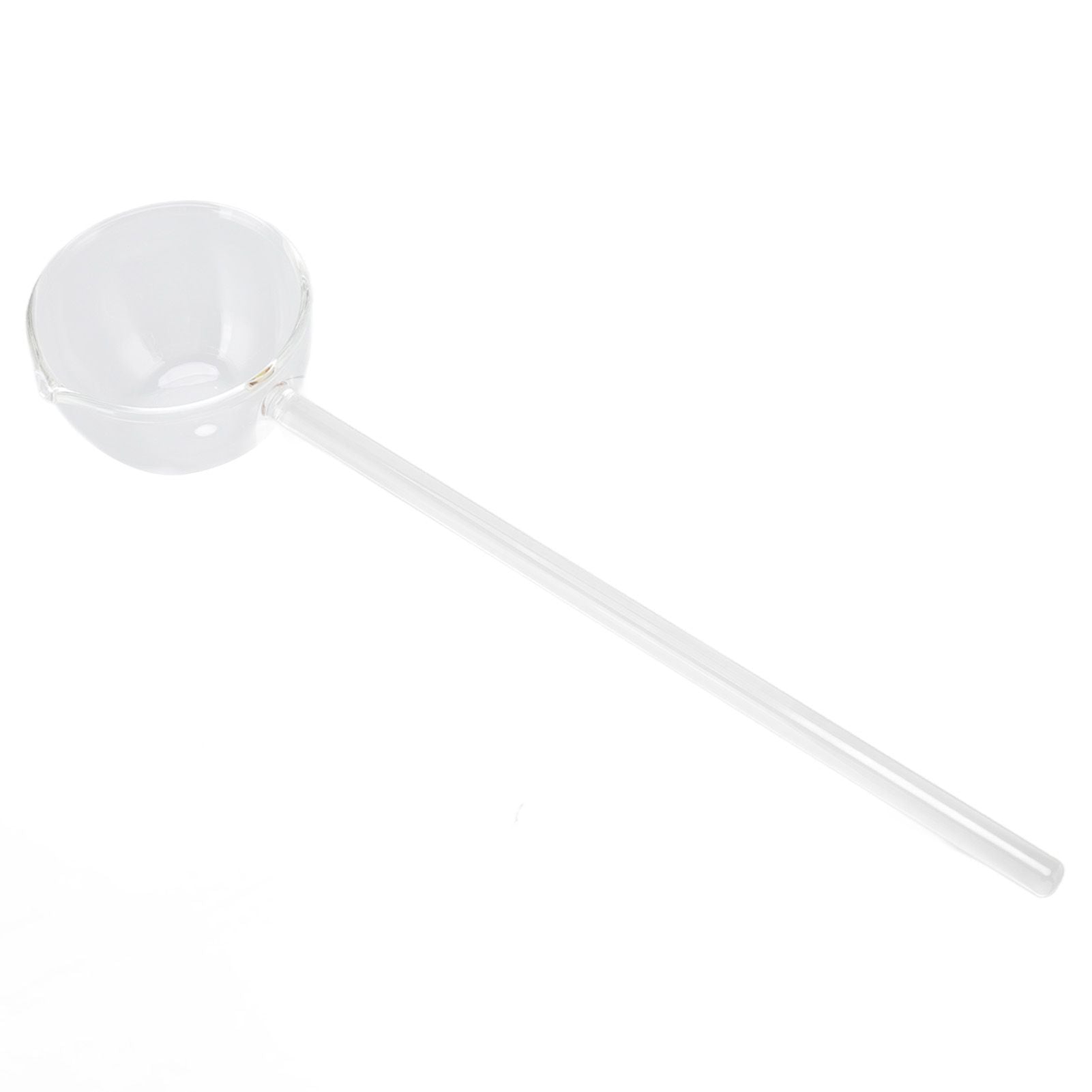 Glass Stirring Spoon High Temperature Resistance Simple 100ML Mixing Spoon Coffee Tea Spoon for Restaurants Home Transparent