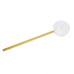 Glass Stirring Spoon High Temperature Resistance Simple 100ML Mixing Spoon Coffee Tea Spoon for Restaurants Home Yellow