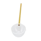 Glass Stirring Spoon High Temperature Resistance Simple 100ML Mixing Spoon Coffee Tea Spoon for Restaurants Home Yellow