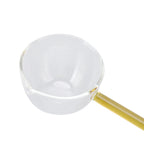 Glass Stirring Spoon High Temperature Resistance Simple 100ML Mixing Spoon Coffee Tea Spoon for Restaurants Home Yellow