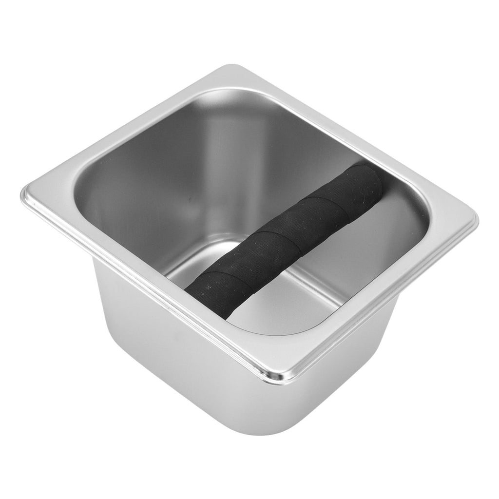 Stainless Steel Coffee Knock Box Coffee Grounds Container Box for Kitchen Canteen Western Restaurant Bar