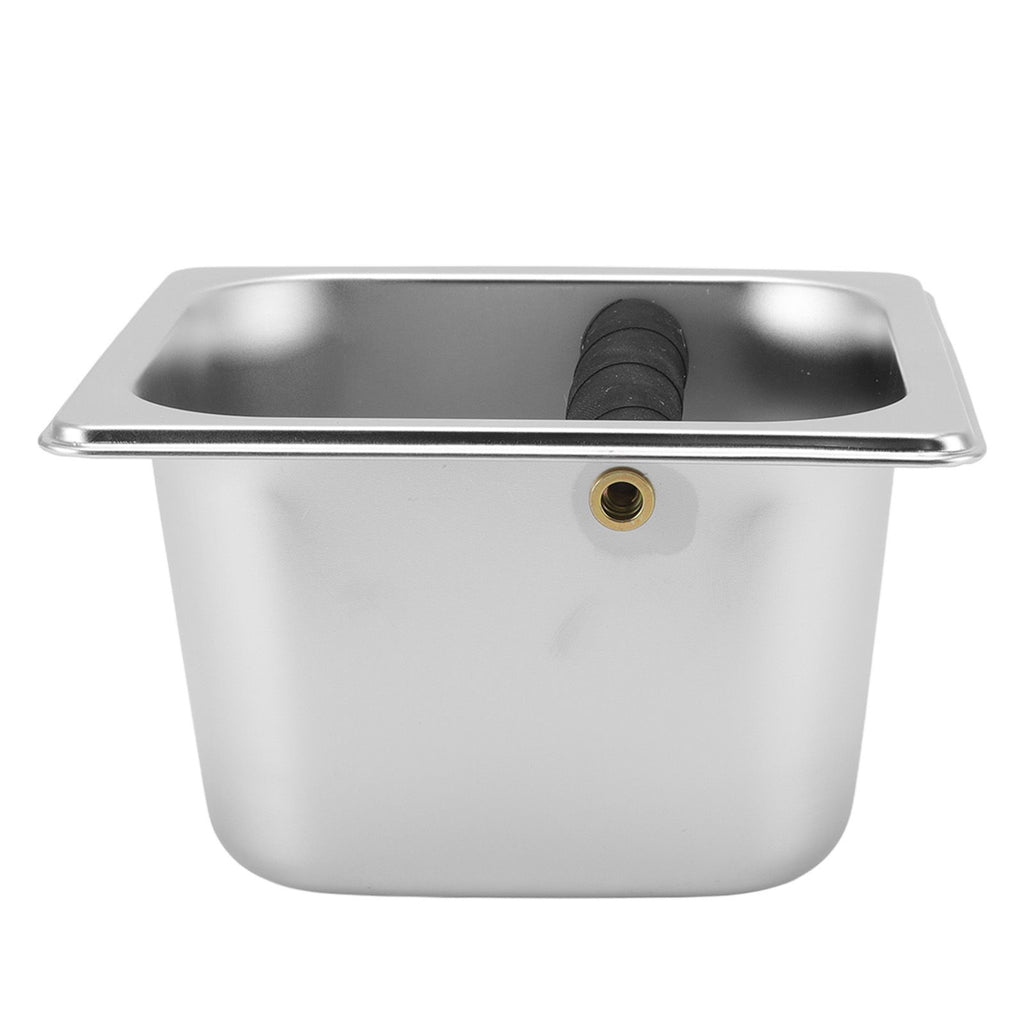 Stainless Steel Coffee Knock Box Coffee Grounds Container Box for Kitchen Canteen Western Restaurant Bar