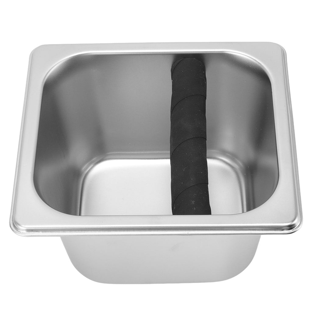 Stainless Steel Coffee Knock Box Coffee Grounds Container Box for Kitchen Canteen Western Restaurant Bar