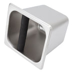 Stainless Steel Coffee Knocking Grounds Box with Rubber Rod Embeddable Coffee Dump Bin for Home Restaurant