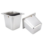 Stainless Steel Coffee Knocking Grounds Box with Rubber Rod Embeddable Coffee Dump Bin for Home Restaurant