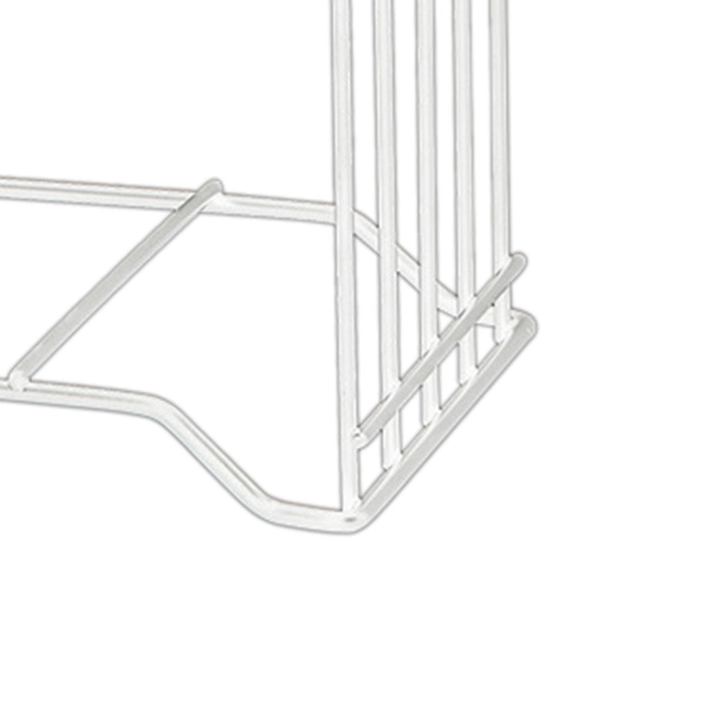 Chopping Board Storage Rack Iron 4 Slots Integrated Pot Lid Holder for Kitchen Countertop White