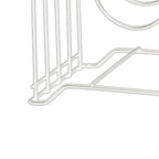 Chopping Board Storage Rack Iron 4 Slots Integrated Pot Lid Holder for Kitchen Countertop White