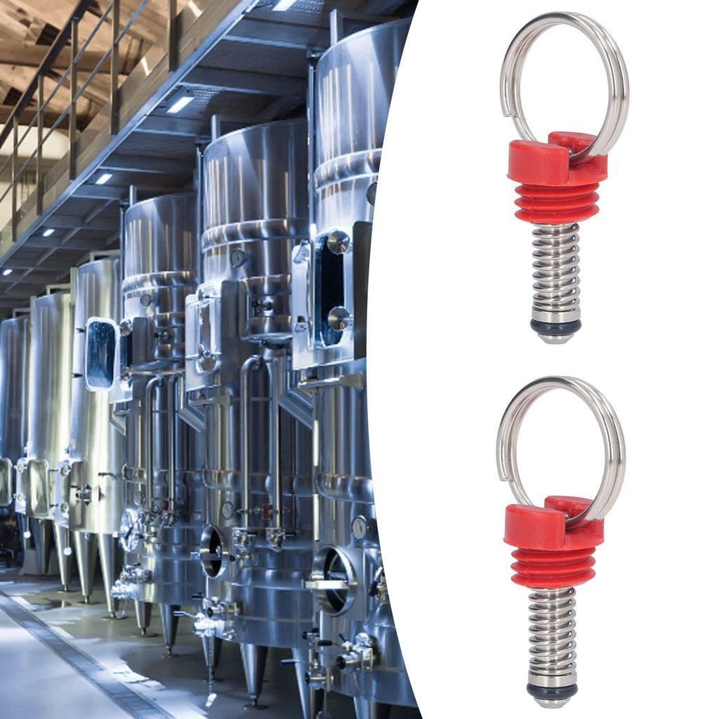 2Pcs Keg Pressure Relief Valve Ball Lock Lid Cornelius Style Accessory Set Kit for Safety Red