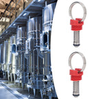 2Pcs Keg Pressure Relief Valve Ball Lock Lid Cornelius Style Accessory Set Kit for Safety Red