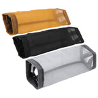 Grocery Bag Holder Large Capacity Durable Polyester Transparent Space Saving Trash Bag Holder for Home Kitchen Yellow