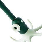 Kitchen Wall Mounted Hook Traceless 360 Degree Punch Free with 6 Hook Kitchen Utensil Hanger for Storage Green