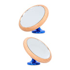 Coffee Reflective Mirror Multidirectional Rotation Adjustable Magnetism Observative Mirror for Kitchen Blue