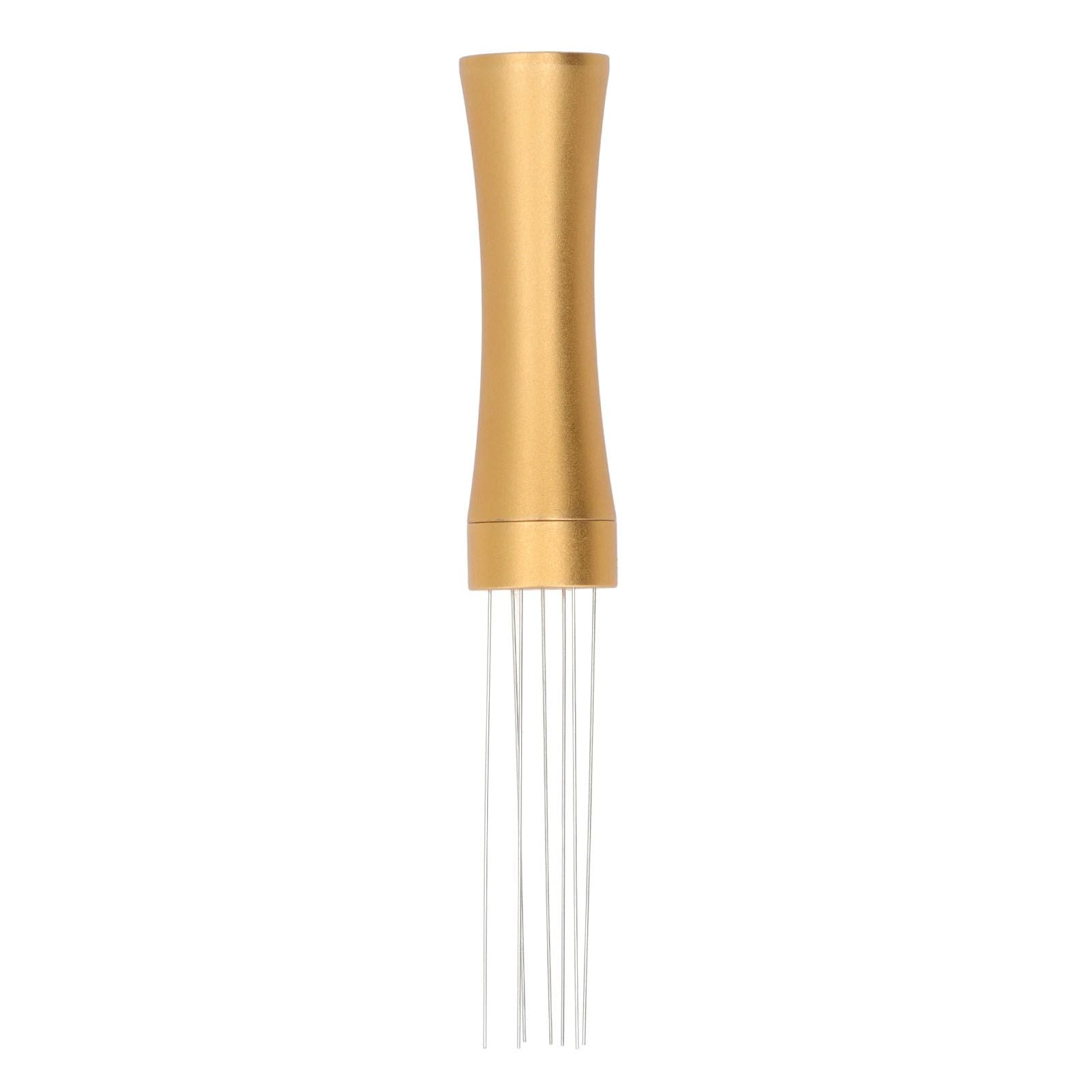 Coffee Needle Type Distributor Stainless Steel Aluminum Alloy Coffee Powder Stirring Tool for Portafilter Gold