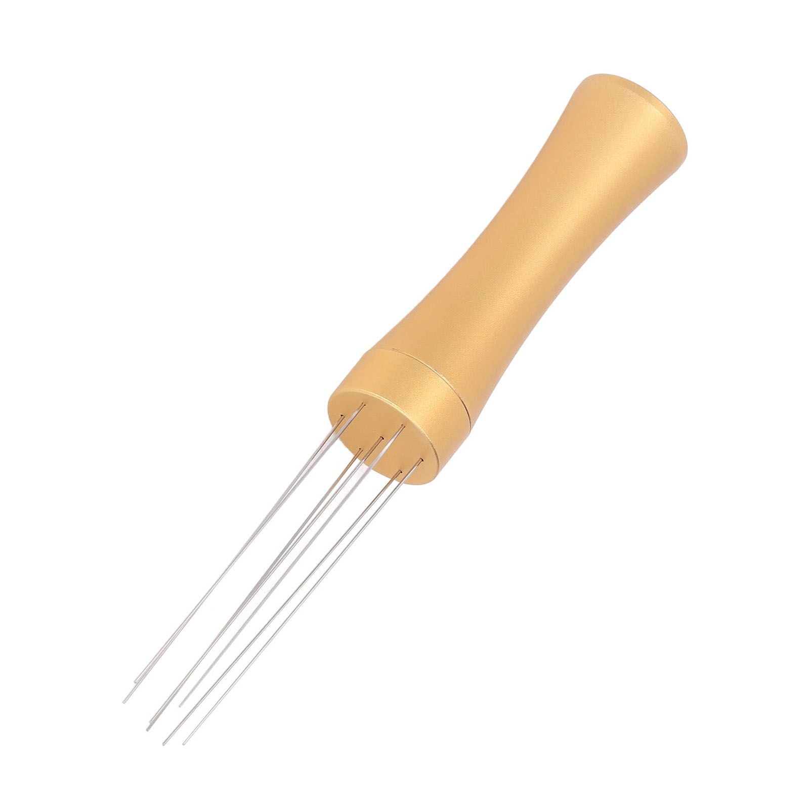 Coffee Needle Type Distributor Stainless Steel Aluminum Alloy Coffee Powder Stirring Tool for Portafilter Gold