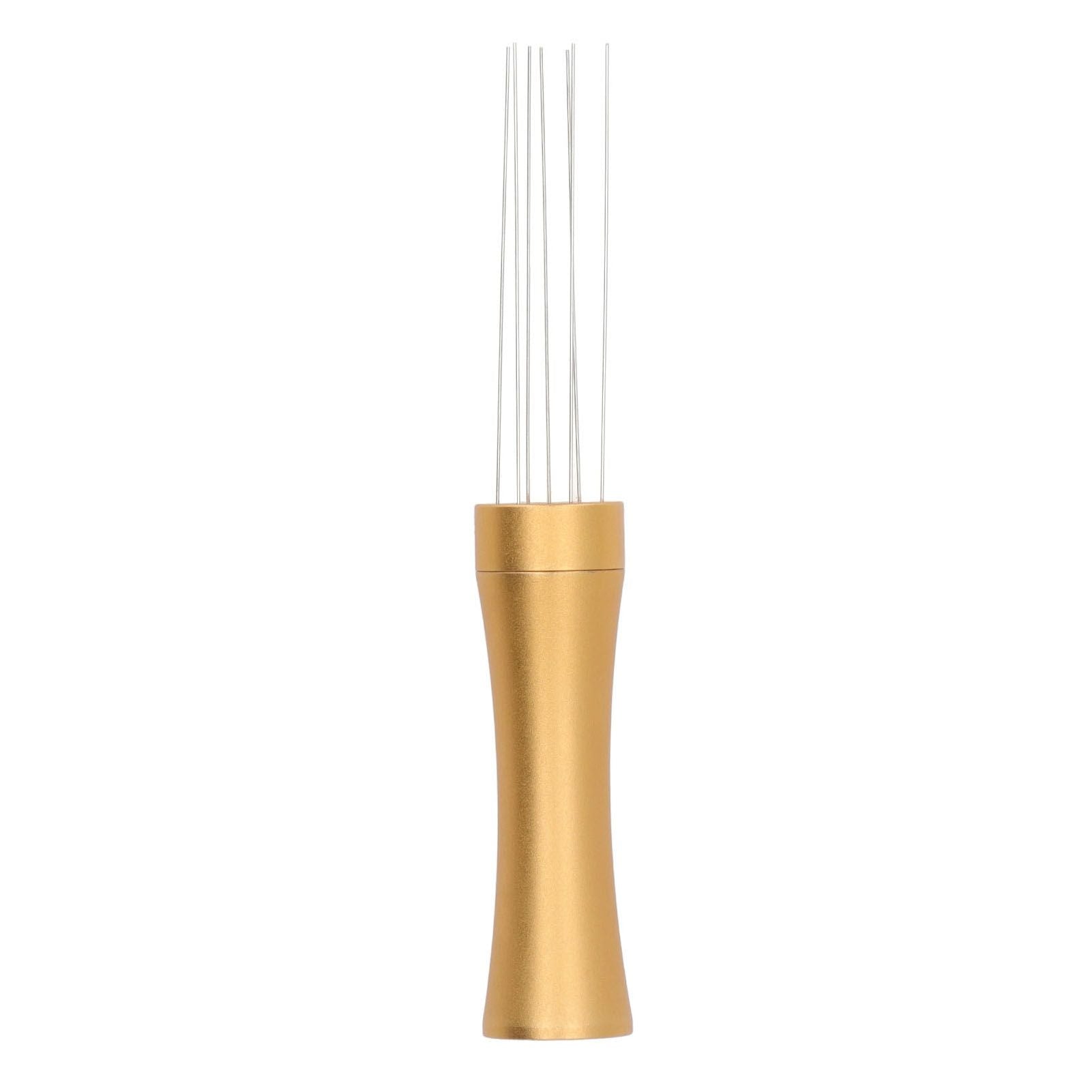 Coffee Needle Type Distributor Stainless Steel Aluminum Alloy Coffee Powder Stirring Tool for Portafilter Gold