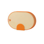 Cutting Board Food Grade Double Sided Prevent Slip Plastic Chopping Board with Holder Base for Meat Vegetable 3pcs Orange