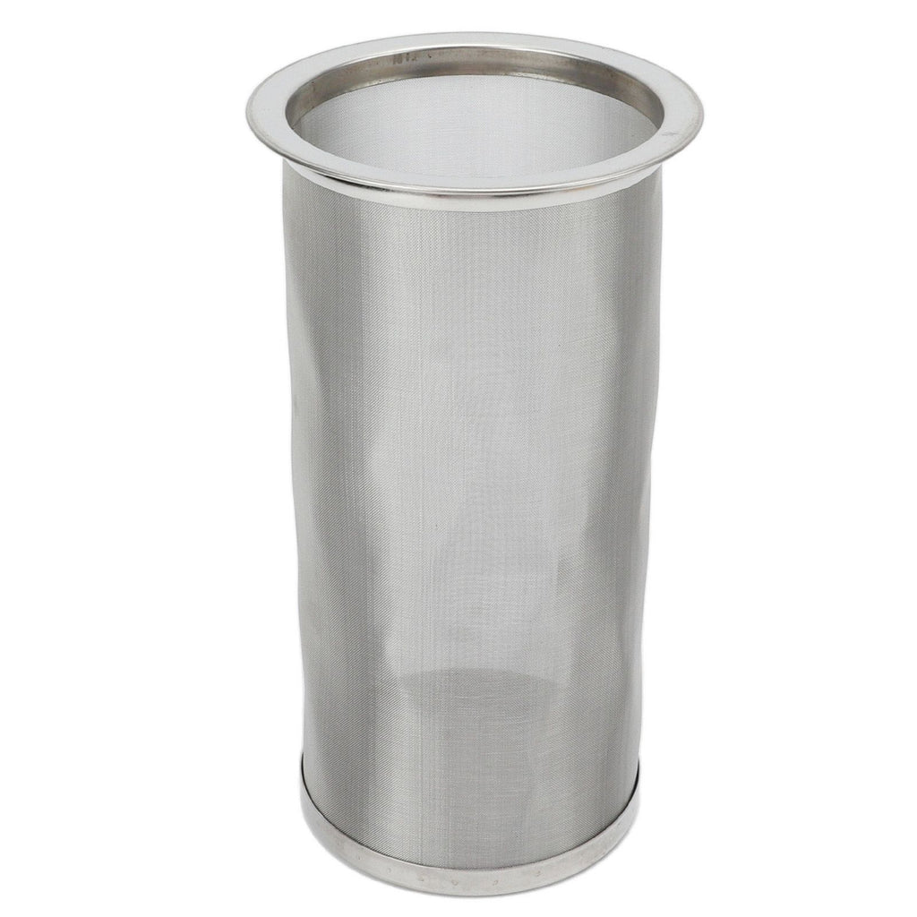 Cold Brew Coffee Filter Stainless Steel Reusable Wide Mouth Mesh Cylindrical Filter with White Gasket for Tea 8x15cm/3.15x5.91in