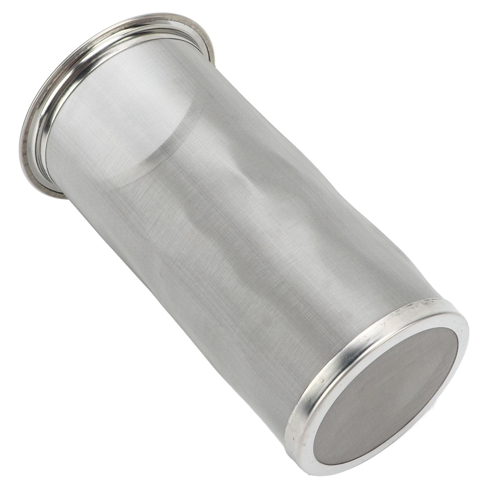 Cold Brew Coffee Filter Stainless Steel Reusable Wide Mouth Mesh Cylindrical Filter with White Gasket for Tea 8x15cm/3.15x5.91in