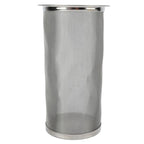Cold Brew Coffee Filter Stainless Steel Reusable Wide Mouth Mesh Cylindrical Filter with White Gasket for Tea 8x15cm/3.15x5.91in