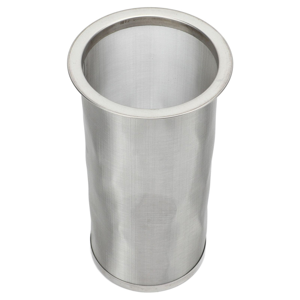 Cold Brew Coffee Filter Stainless Steel Reusable Wide Mouth Mesh Cylindrical Filter with White Gasket for Tea 8x15cm/3.15x5.91in