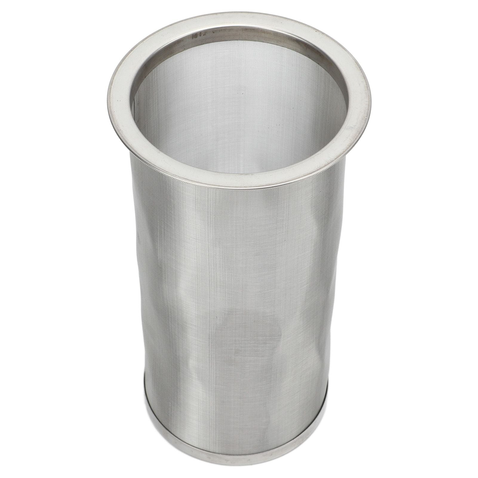 Cold Brew Coffee Filter Stainless Steel Reusable Wide Mouth Mesh Cylindrical Filter with White Gasket for Tea 8x15cm/3.15x5.91in