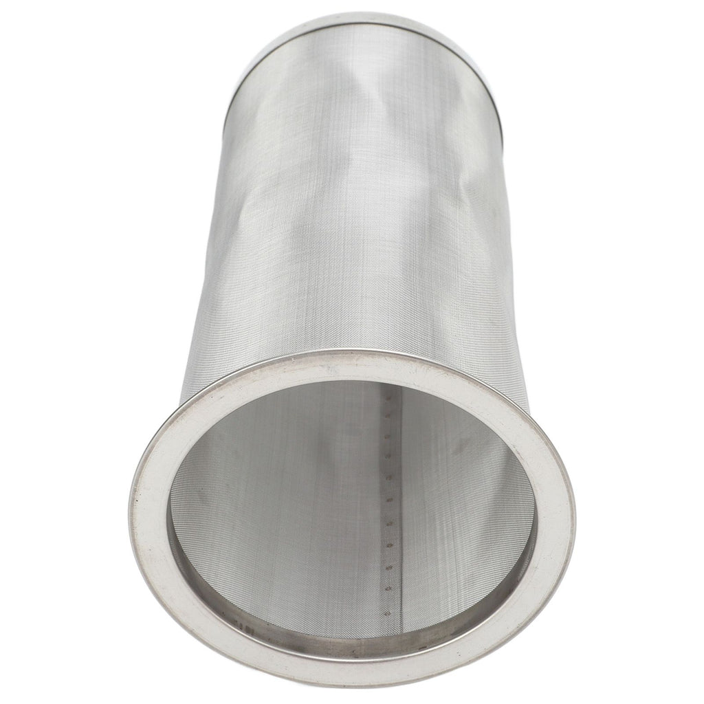 Cold Brew Coffee Filter Stainless Steel Reusable Wide Mouth Mesh Cylindrical Filter with White Gasket for Tea 8x15cm/3.15x5.91in