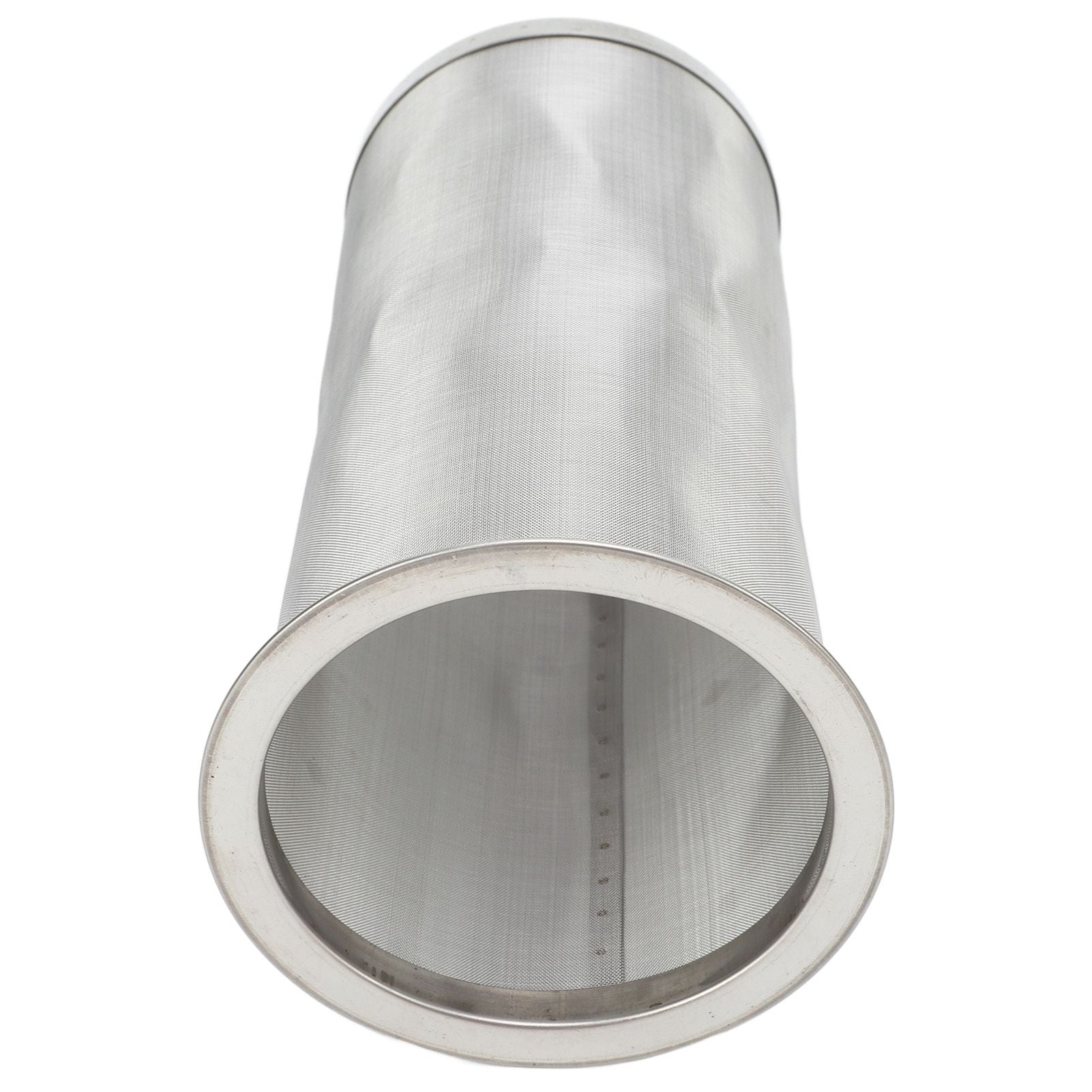 Cold Brew Coffee Filter Stainless Steel Reusable Wide Mouth Mesh Cylindrical Filter with White Gasket for Tea 8x15cm/3.15x5.91in