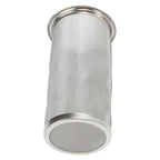 Cold Brew Coffee Filter Stainless Steel Reusable Wide Mouth Mesh Cylindrical Filter with White Gasket for Tea 8x15cm/3.15x5.91in