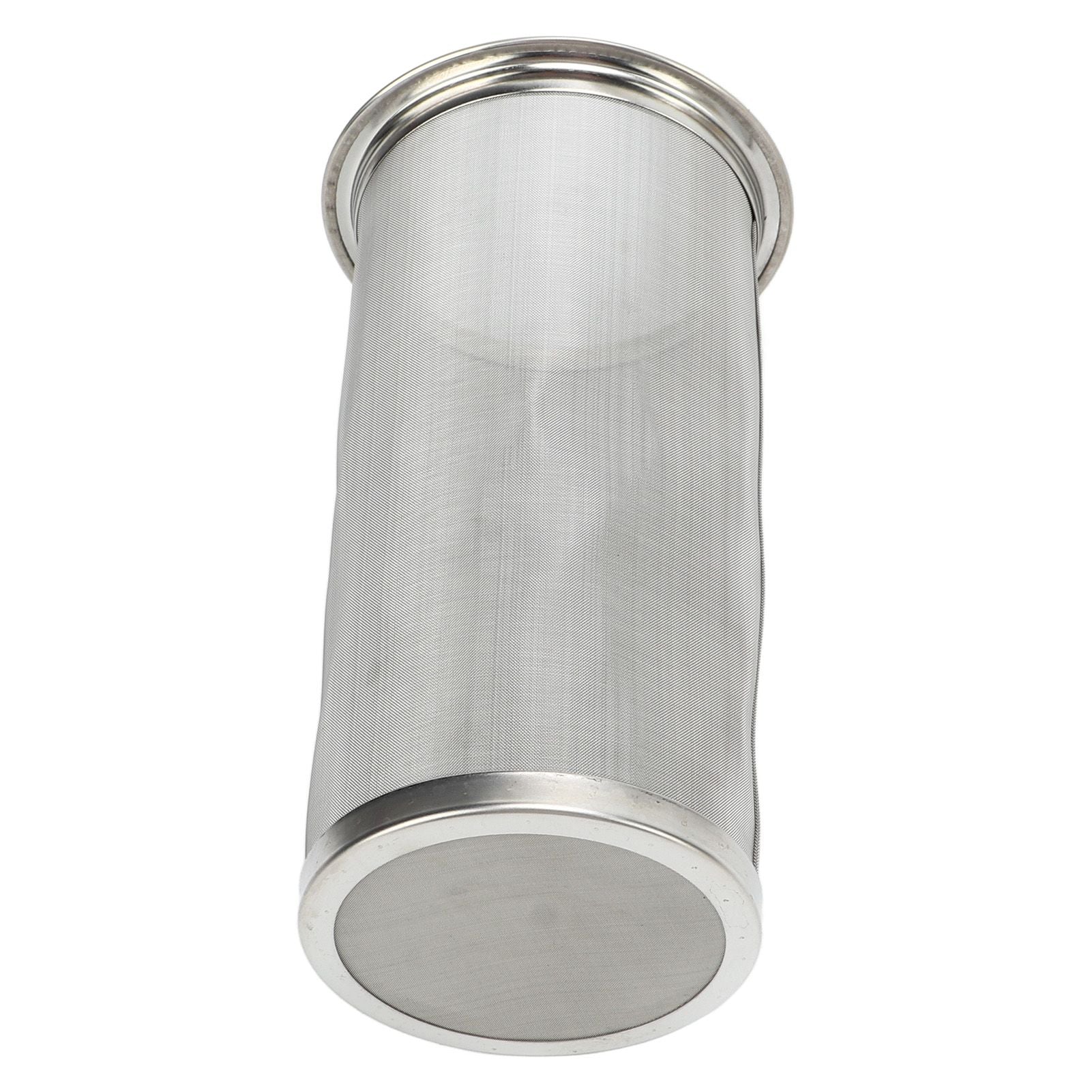 Cold Brew Coffee Filter Stainless Steel Reusable Wide Mouth Mesh Cylindrical Filter with White Gasket for Tea 8x15cm/3.15x5.91in