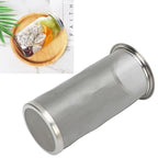 Cold Brew Coffee Filter Stainless Steel Reusable Wide Mouth Mesh Cylindrical Filter with White Gasket for Tea 8x15cm/3.15x5.91in