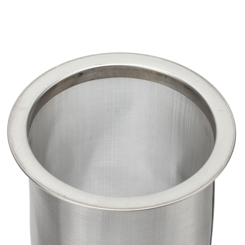 Cold Brew Coffee Filter Stainless Steel Reusable Wide Mouth Mesh Cylindrical Filter with White Gasket for Tea 8x15cm/3.15x5.91in