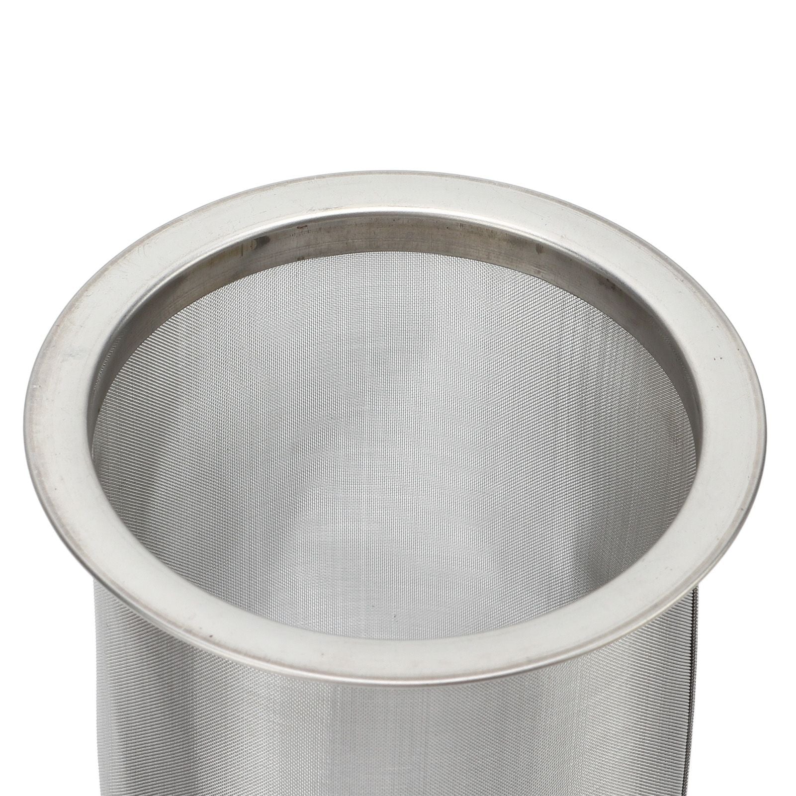 Cold Brew Coffee Filter Stainless Steel Reusable Wide Mouth Mesh Cylindrical Filter with White Gasket for Tea 8x15cm/3.15x5.91in