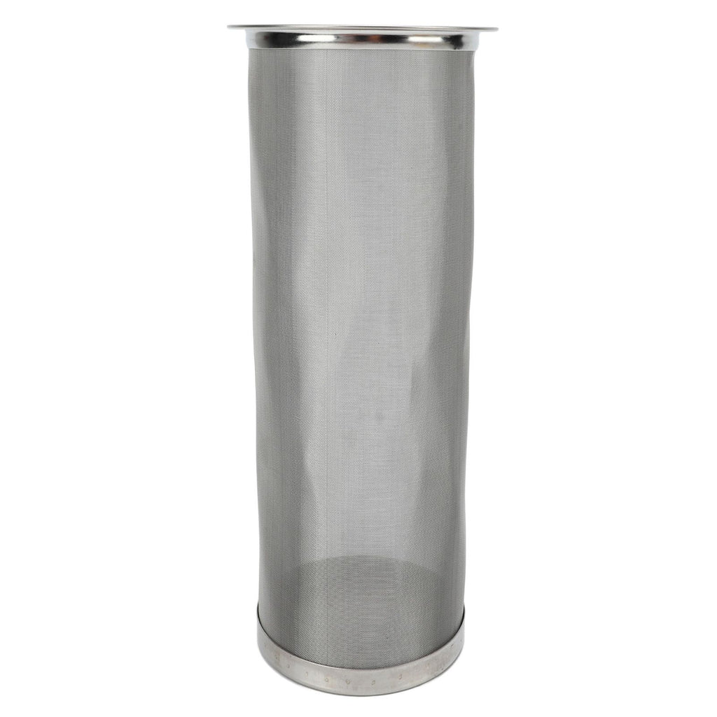 Cold Brew Coffee Filter Stainless Steel Reusable Wide Mouth Mesh Cylindrical Filter with White Gasket for Tea 8x21cm/3.15x8.27in