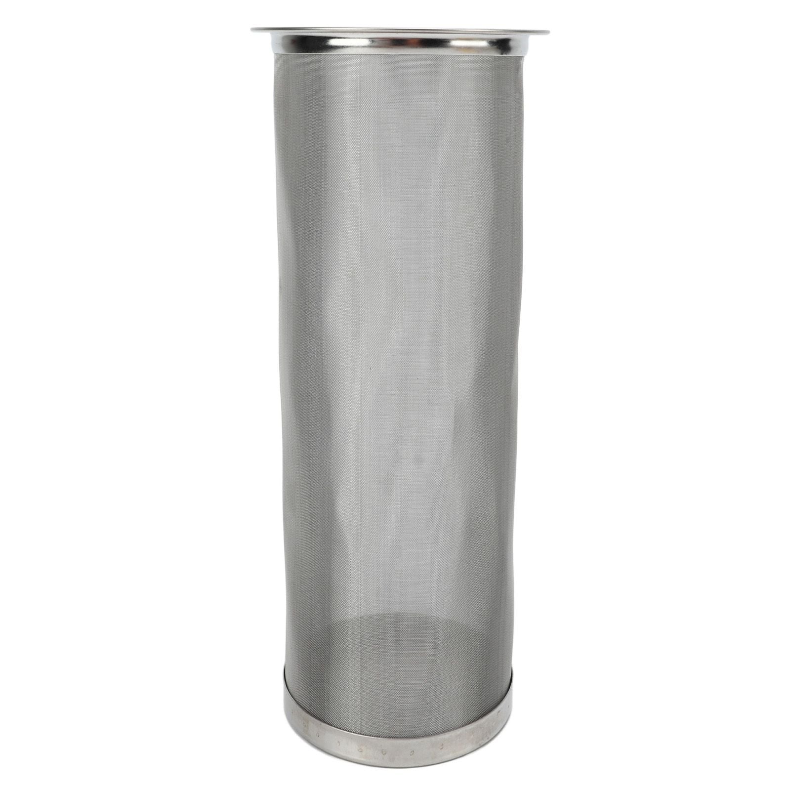 Cold Brew Coffee Filter Stainless Steel Reusable Wide Mouth Mesh Cylindrical Filter with White Gasket for Tea 8x21cm/3.15x8.27in